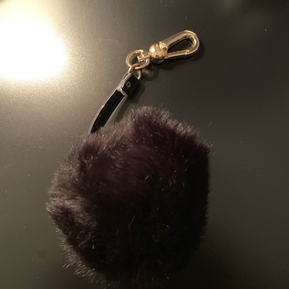 Juicy Couture Black Poof Keychain
